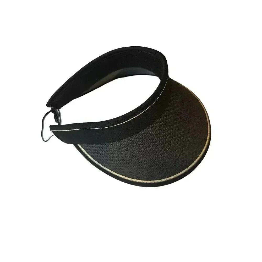Menglagla Black Adjustable Woven Visor‎